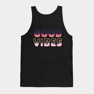 Good Vibes Classic Video Game Graphic Vibrant Gradient Tank Top